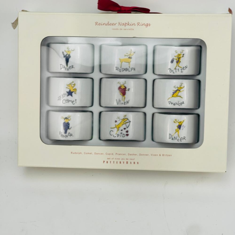 Pottery Barn Santa's Reindeer Napkin Holders